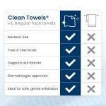 Biobased Face Towel, Disposable Face Towelette, Eczema Association Accepted, Makeup Remover Dry Wipes, Ultra Soft, 1 Pack,