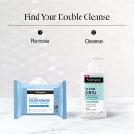 Makeup Remover Micellar Wipes for Face Daily Gently Removes Oil Dirt and Waterproof Makeup in a Simple Fully Plant-Based Cloth, 2 pack