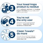 Biobased Face Towel, Disposable Face Towelette, Eczema Association Accepted, Makeup Remover Dry Wipes, Ultra Soft, 1 Pack,